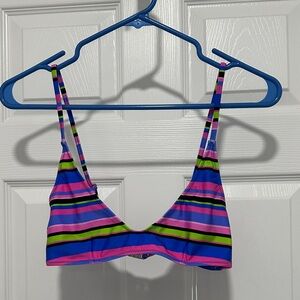Striped Multicolor Bikini Top